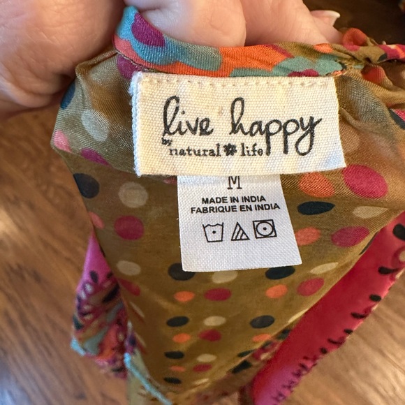 NATURAL LIFE Pink and Purple Relaxed Tie Front Tunic - Picture 4 of 4